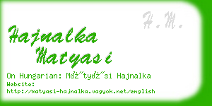 hajnalka matyasi business card